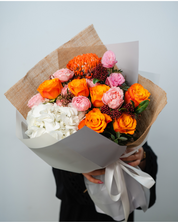 Autumn Sunrise flower bouquet with warm autumn colors in online flower delivery dubai