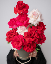 Rose Radiance Flower Box with fresh red roses from a premium best flower shop in Dubai