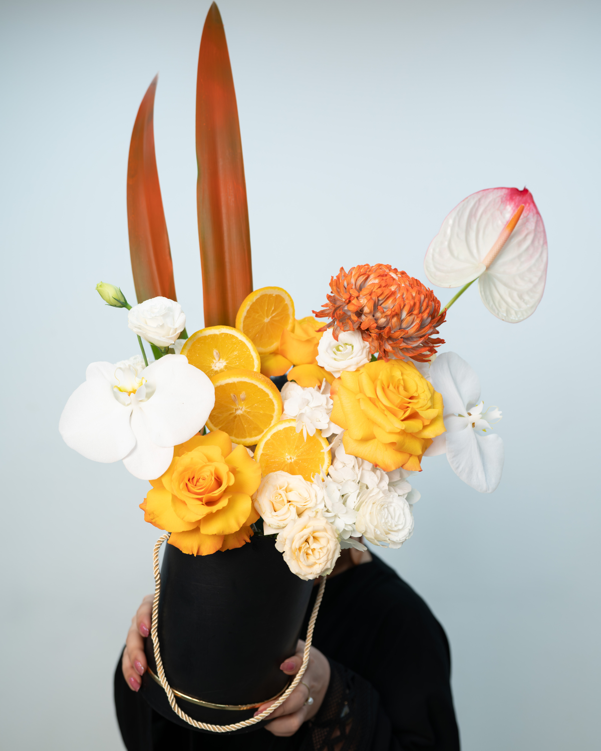 best Zesty Blossom Flower Box showcasing colorful fresh blooms from the best flower shop in Dubai.