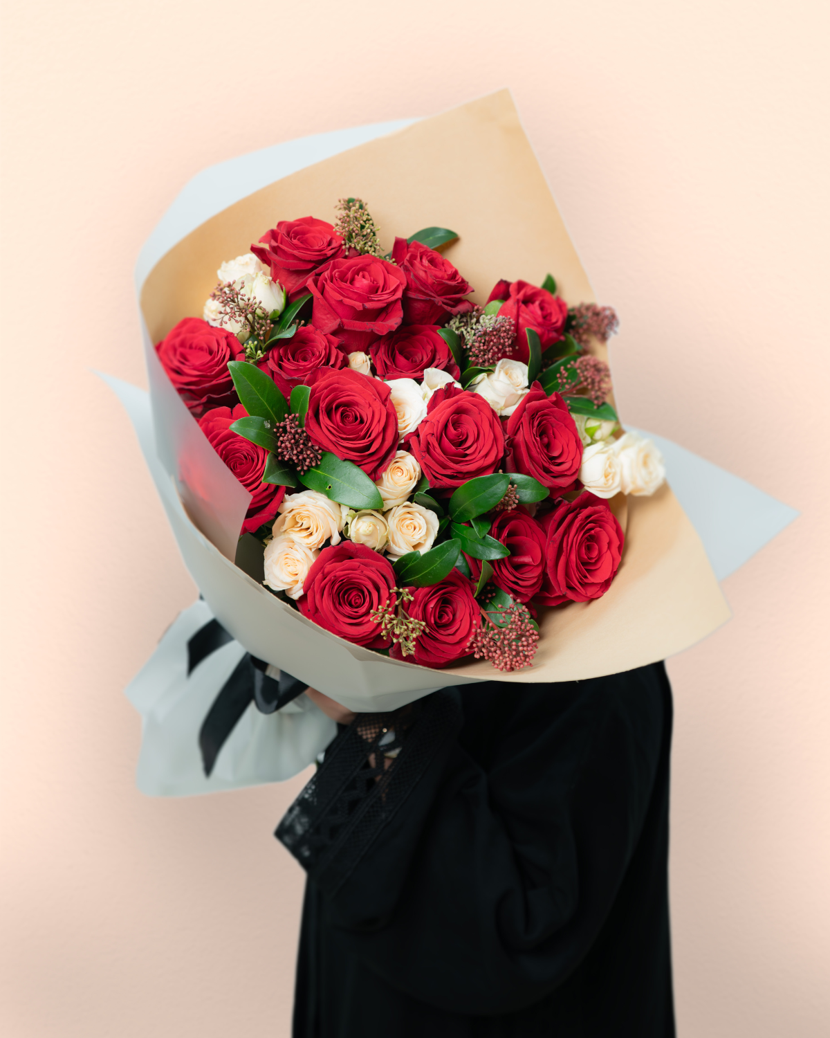 Ruby Glow flower bouquet with red flower shop JLT