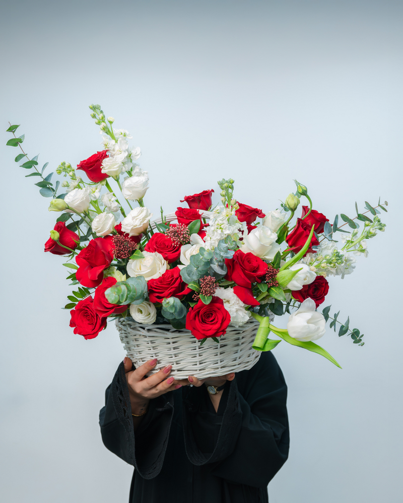Rose Quartz Flower Basket