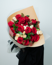 Ruby Glow flower bouquet with red flowers available in JLT