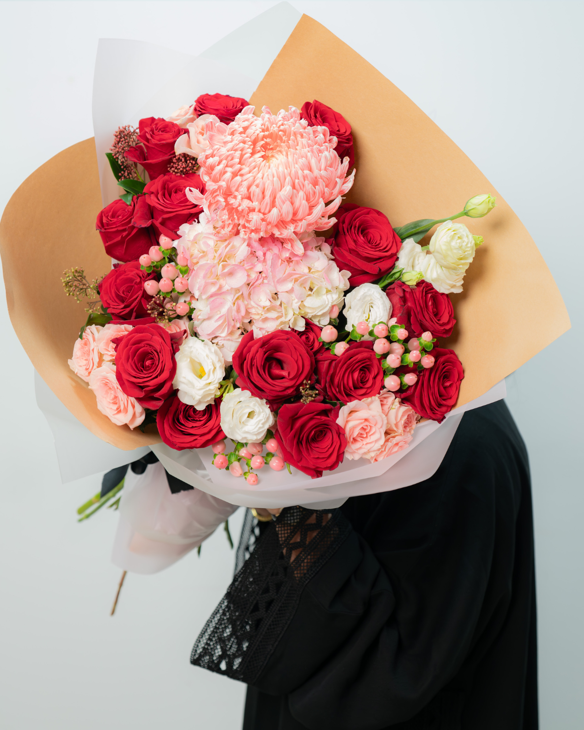 Radiant Rouge flower bouquet arranged by a flower shop in JLT