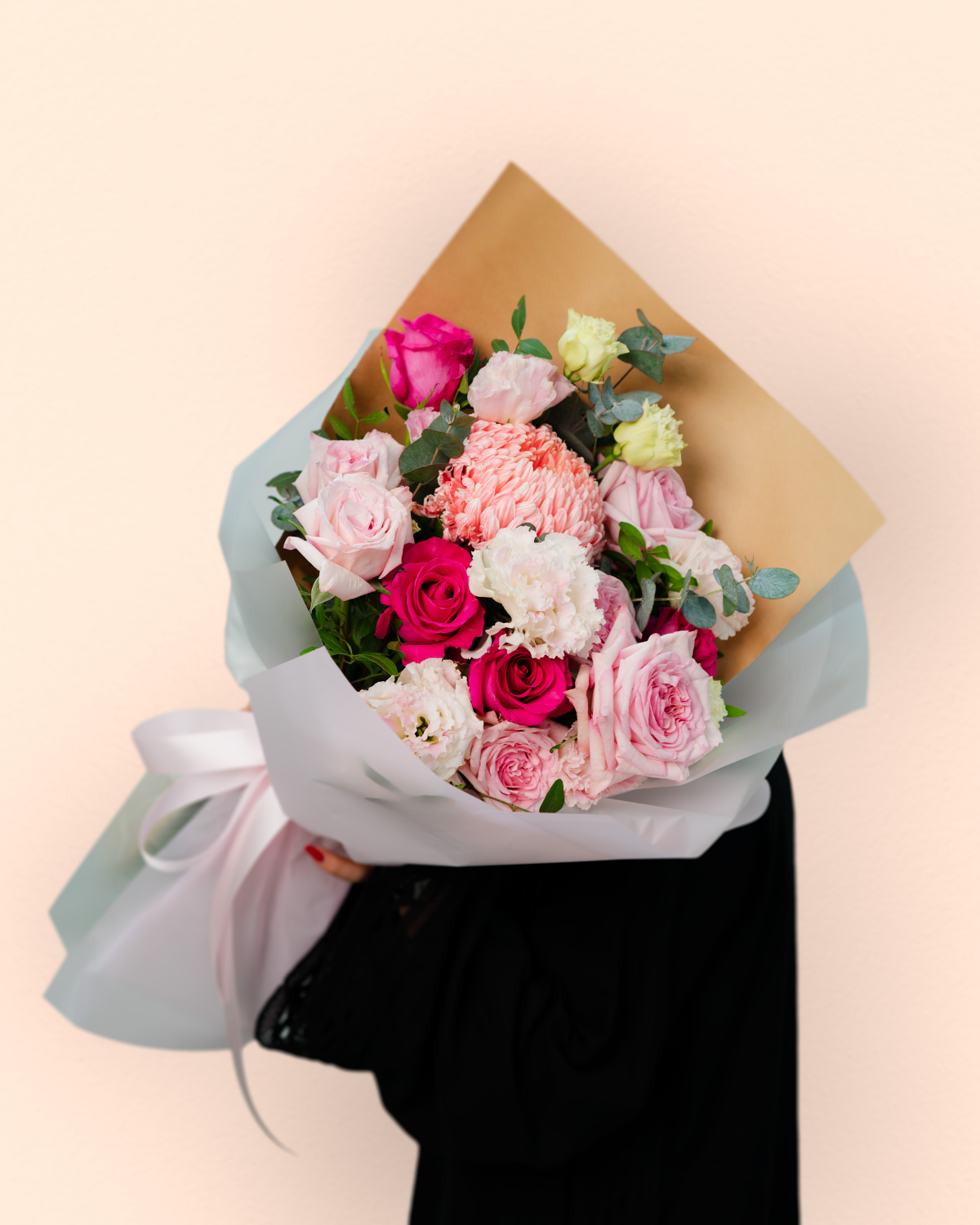 Sugar Petals flower bouquet with pastel flowers shop in Dubai