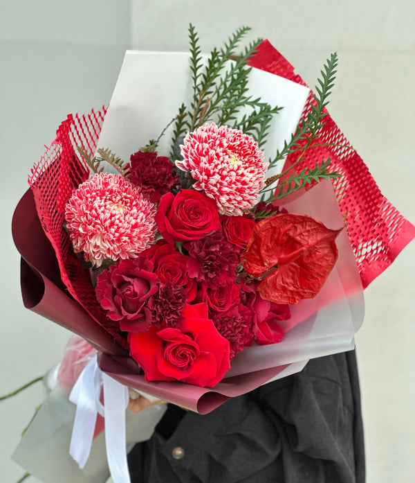 Scarlet Bloom Flower Bouquet
